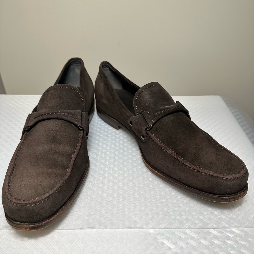 Tod's Suede Brown Loafers Made In Italy Men’s Size 9 - Picture 2 of 11